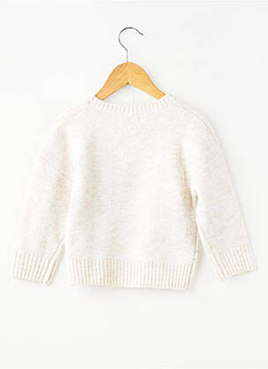 Pull coupe droite manches longues beige ZY fille