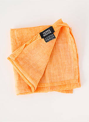 Foulard tissage popeline orange TERRE ROUGE femme
