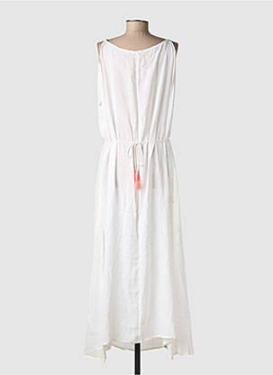 Robe longue sans manche sans manche blanc HAPPY FEW femme