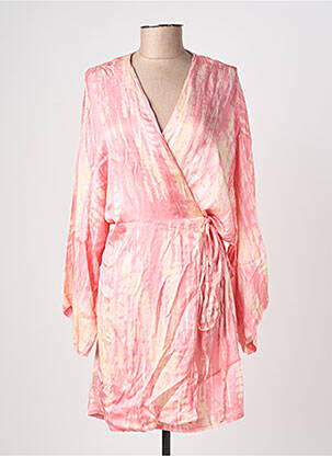 Veste kimono manches longues rose CHANTAL B. femme