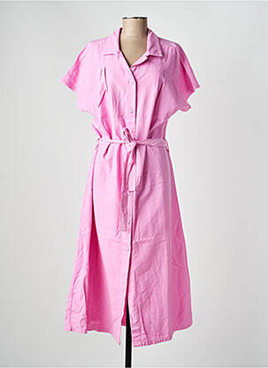 Robe longue manches courtes manches courtes rose COUTURIST femme