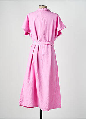 Robe longue manches courtes manches courtes rose COUTURIST femme
