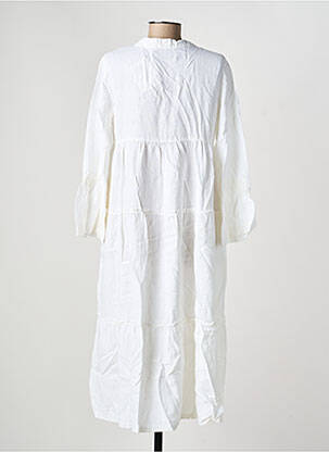 Robe mi-longue manches 3/4 manches 3/4 blanc COUTURIST femme