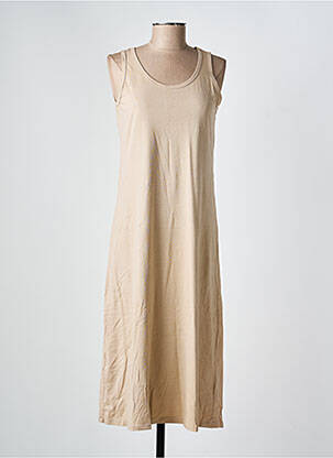 Robe mi-longue sans manche sans manche beige COUTURIST femme