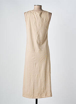 Robe mi-longue sans manche sans manche beige COUTURIST femme