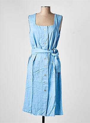 Robe mi-longue sans manche sans manche bleu COUTURIST femme