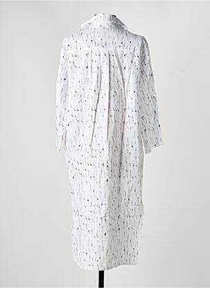 Robe mi-longue manches 3/4 manches 3/4 blanc COUTURIST femme