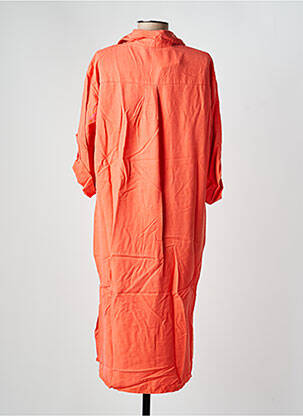 Robe mi-longue manches 3/4 manches 3/4 orange COUTURIST femme