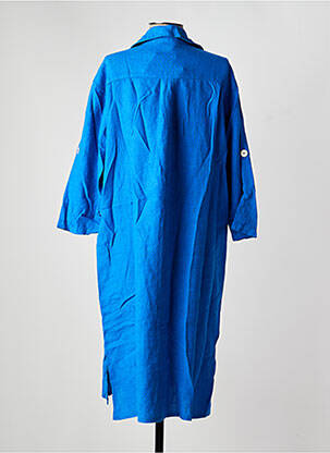 Robe mi-longue manches 3/4 manches 3/4 bleu COUTURIST femme