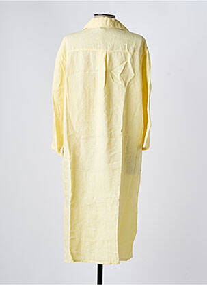 Robe mi-longue manches 3/4 manches 3/4 jaune COUTURIST femme