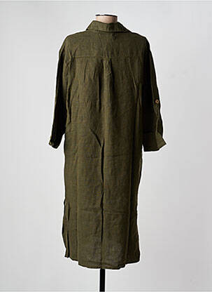 Robe mi-longue manches 3/4 manches 3/4 vert COUTURE-CLUB femme