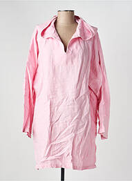 Tunique manches longues tissage crêpe rose COUTURIST femme
