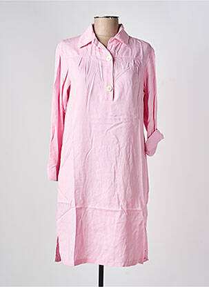 Robe mi-longue manches longues manches longues rose COUTURIST femme