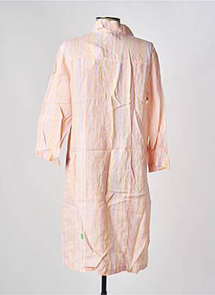 Robe mi-longue manches 3/4 manches 3/4 orange COUTURIST femme