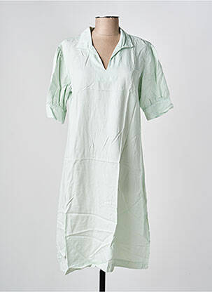 Robe mi-longue manches courtes manches courtes vert COUTURIST femme