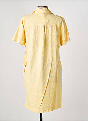 Robe mi-longue manches courtes manches courtes jaune COUTURIST femme