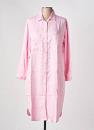 Robe mi-longue manches longues manches longues rose COUTURIST femme