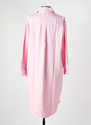 Robe mi-longue manches longues manches longues rose COUTURIST femme