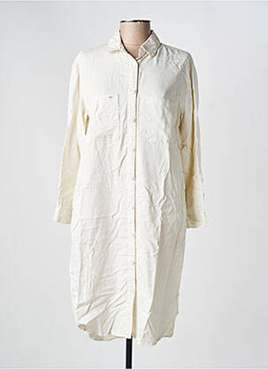 Robe mi-longue manches longues manches longues blanc COUTURIST femme