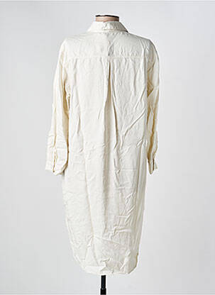 Robe mi-longue manches longues manches longues blanc COUTURIST femme