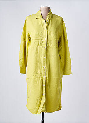 Robe mi-longue manches longues manches longues vert COUTURIST femme