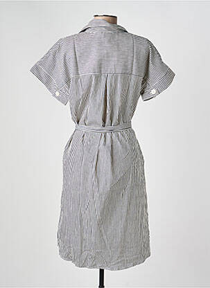Robe mi-longue manches courtes manches courtes bleu COUTURIST femme