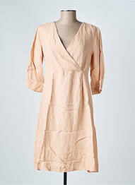 Robe mi-longue manches courtes manches courtes rose COUTURIST femme