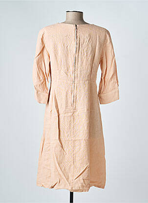 Robe mi-longue manches courtes manches courtes rose COUTURIST femme