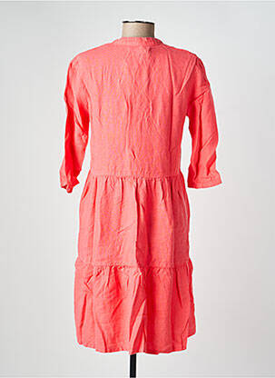 Robe mi-longue manches 3/4 manches 3/4 rose COUTURIST femme