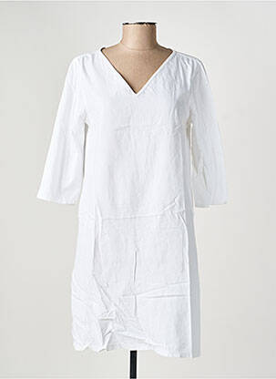 Robe courte manches 3/4 manches 3/4 blanc COUTURIST femme