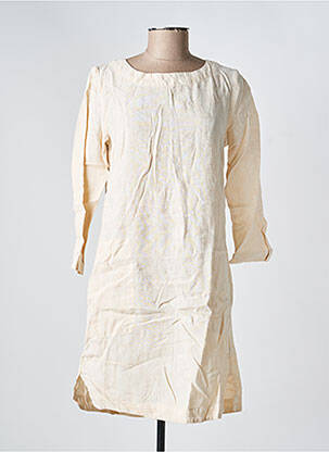 Robe courte manches 3/4 manches 3/4 beige COUTURIST femme