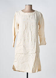 Robe courte manches 3/4 manches 3/4 beige COUTURIST femme