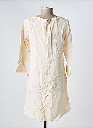 Robe courte manches 3/4 manches 3/4 beige COUTURIST femme