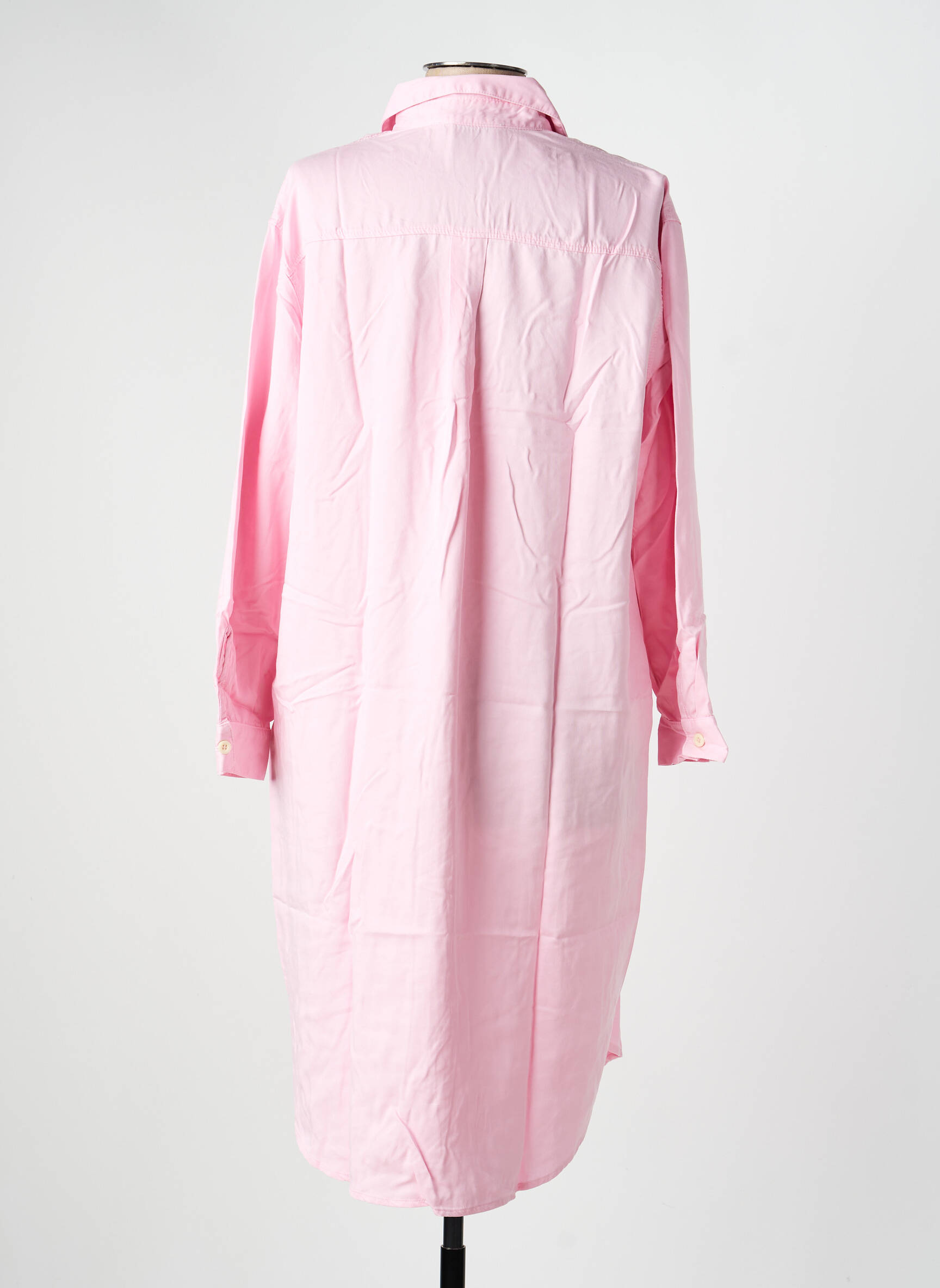 Robe mi-longue manches longues manches longues rose COUTURIST femme
