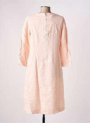 Robe mi-longue manches 3/4 manches 3/4 rose COUTURIST femme