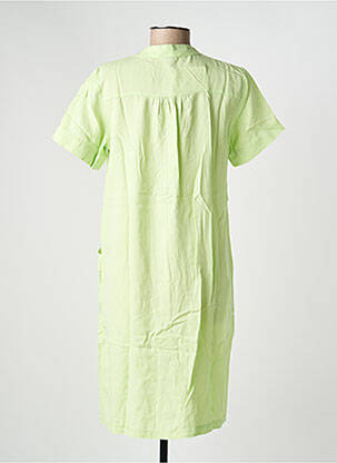 Robe mi-longue manches courtes manches courtes vert COUTURIST femme