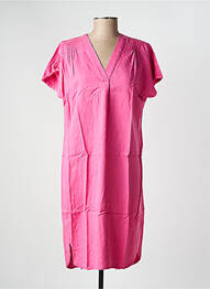 Robe mi-longue manches courtes manches courtes rose COUTURIST femme
