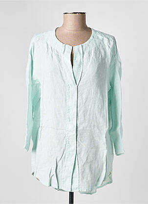 Tunique manches longues tissage crêpe vert COUTURIST femme