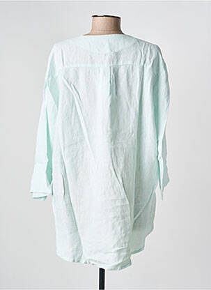 Tunique manches longues tissage crêpe vert COUTURIST femme