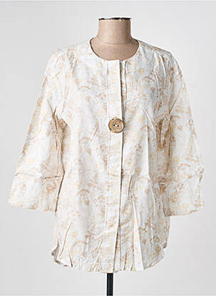 Tunique manches longues tissage crêpe beige COUTURIST femme