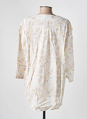 Tunique manches longues tissage crêpe beige COUTURIST femme