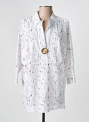 Tunique manches longues col v blanc COUTURIST femme
