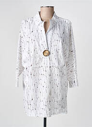 Tunique manches longues col v blanc COUTURIST femme