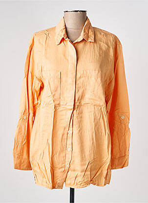Tunique manches longues col chemisier orange COUTURIST femme
