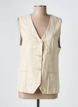Gilet sans manche poches beige COUTURIST femme