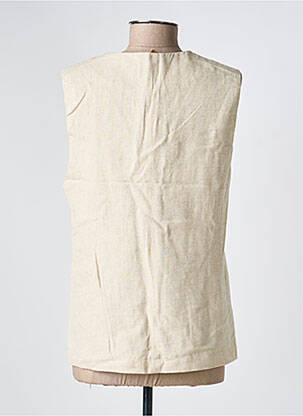 Gilet sans manche fermeture boutonnée sur le devant beige COUTURIST femme