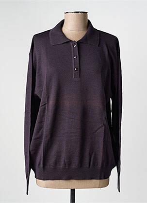 Pull coupe droite manches longues gris EDWIGE femme