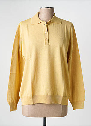 Pull coupe droite manches longues jaune EDWIGE femme