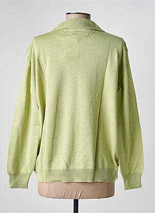Pull coupe droite manches longues vert EDWIGE femme
