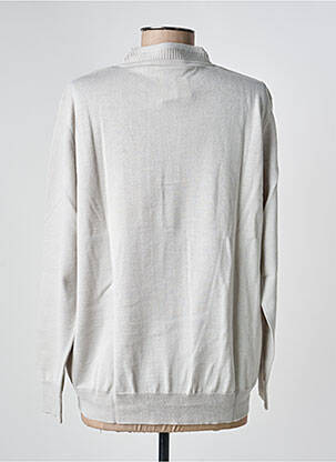 Pull resserrée sur le bas manches longues gris EDWIGE femme